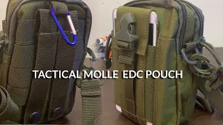 TACTICAL Molle EDC Pouch  Army Green Tactical Bag  Outdoor Waist Belt Bag  EDC Utility Pouch [upl. by Esirtal]