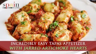 Easy Jarred Artichoke Hearts Recipe with Spicy Tomato Sauce [upl. by Cobbie]