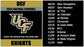 2024 UCF Knights Football Schedule [upl. by Guadalupe]