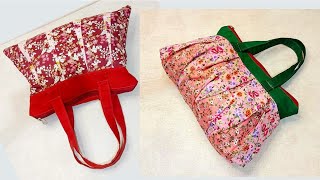 This 2 Methods How to Sew Tote Handbag Patchwork That Surprisingly Very Easydiybag [upl. by Naugal325]