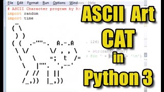 ASCII Art Cat in Python 3 [upl. by Leal]