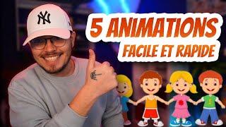 🌈5 JEUX  BAFA  CENTRE DE LOISIRS AVEC RÈGLES ✔ [upl. by Ahsaele]