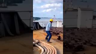 Anchor Chain in ships Work  Be Careful [upl. by Norma]