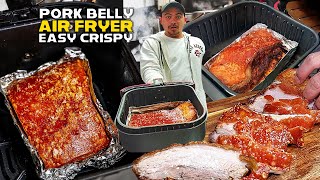 Crispy Pork Belly Easy Air Fryer How to Make the Crispiest Pork Belly [upl. by Kcirdet]