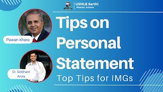 Personal Statement Tips for Residency Match Season 2025 StepbyStep Guide for IMGs  USMLE [upl. by Evangelina]