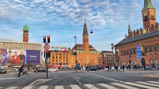 Copenhagen 4K  Denmark  Driving Downtown  UHD 60fps [upl. by Hgalehs60]