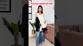 Affordable Trousers from Flipkart Under Rs 500 l Wide leg baggy fit trousers trouser flipkart [upl. by Eema]