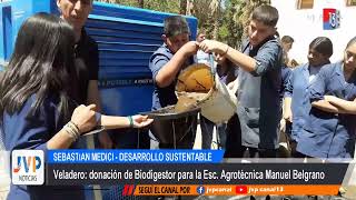 Desarrollo Sustentable Veladero donación de Biodigestor para la Esc Agrotécnica Manuel Belgrano [upl. by Ylrehs861]