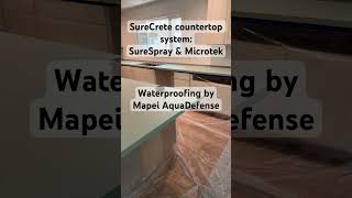 Concrete countertop project using SureCrete amp Mapei AquaDefense diy kitchen concretecountertops [upl. by Hort]