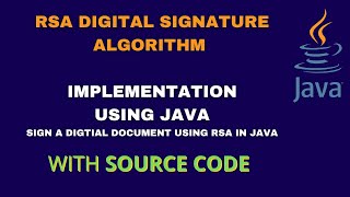 RSA digital signature algorithm  Sign an Image digitally using RSA digital signature algorithm [upl. by Arriek448]