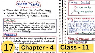 VSEPR THEORY Part 1  Postulates Chemical Bonding Class 11 [upl. by Lanza164]