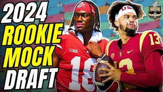 2024 Dynasty Football Rookie Mock Draft  2Round Superflex TE Premium [upl. by Gwenni]