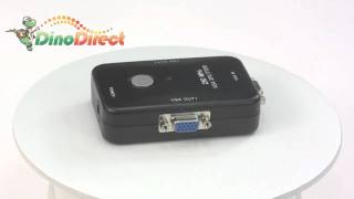 2 Port 1 PC to 2 Video Monitor VGA Video Splitter 2502A from Dinodirectcom [upl. by Nodnnarb448]