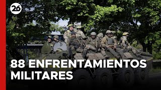 Ucrania reportó 88 enfrentamientos militares en menos de 24 horas [upl. by Ivers]