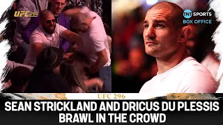 Sean Strickland and Dricus Du Plessis FIGHT at UFC 296 👀 🤯 UFC296 [upl. by Ellerey]