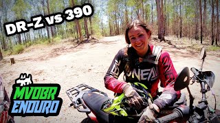 Suzuki DRZ400 vs KTM 390 Adventure A Motochicks Perspective [upl. by Airtal]