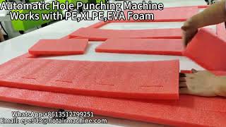 PE XLPE EVA Foam Automatic Hole Punching Machine  Hydraulic Die Cutter [upl. by Reivad]