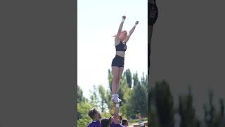 One are rewinds rewind onearm viralvideo cheerleading worlds stunting cheerleadingstunts [upl. by Elodia112]