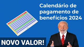 Confira o calendário de pagamentos de 2024 INSS NOVO VALOR EM 2024 🤑 [upl. by Schoenfelder]