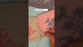 How to stitch knitted squares together with invisible seaming 🪡 knitting knittingtutorials [upl. by Teillo]