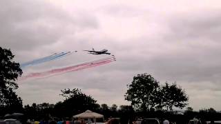 A380 and Red Arrows at Fairford 2013 [upl. by Nawad]