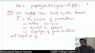 IAS 16 Lecture 1 [upl. by Dougherty97]