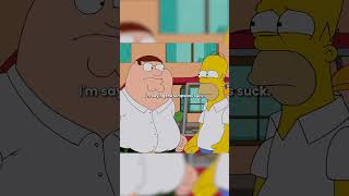 Homer and Peter Griffin Fight  thesimpsons familyguy shorts [upl. by Quitt478]