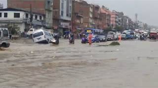 Banepa Flood after Heavy Rain on Baisakh 1st 2076 [upl. by Dearborn]