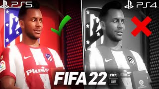 4 GRANDES DIFERENCIAS ENTRE LA VERSIÓN DE PS4 Y PS5 DE FIFA 22 [upl. by Walliw771]