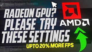 AMD Radeon setting for INCREASED FPS upto 20 MORE FPS ✅ [upl. by Mart788]