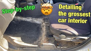 How to detail a cars interior like a pro at home unbelievable results [upl. by Zerep450]