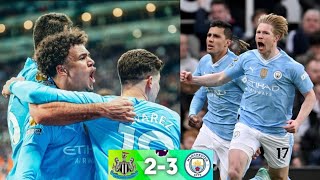 Newcastle vs Manchester city 23 EPL Highlights 2023  De Bruyne goal vs Newcastle  Silva goal [upl. by Enrahs]