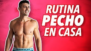 💪 RUTINA DE PECHO EN CASA  Ejercicios para PECTORALES en 10 minutos [upl. by Sparkie]