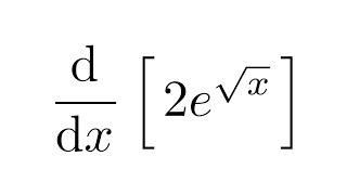 Derivative of 2esqrtx [upl. by Alvar]