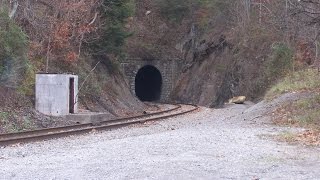 Train passing through tight tunnel hits wall Scary tunnel [upl. by Miriam]