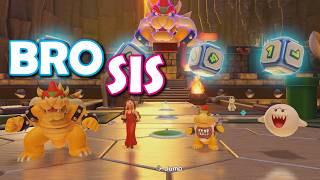 WE PLAYED THE BOWSER BOARD Super Mario Party Jamboree  King Bowsers Keep BRO VS SIS [upl. by Len]