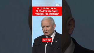 Kaczyński zadrwił ze startu Hołowni quotPiorun nie strzeliłquot [upl. by Pepillo]