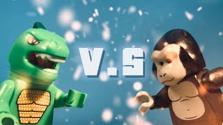 Godzilla Vs King Kong Lego Animation [upl. by Warila]