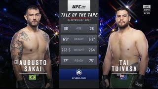 UFC 269 Tai Tuivasa vs Augusto Sakai highlights [upl. by Melleta]