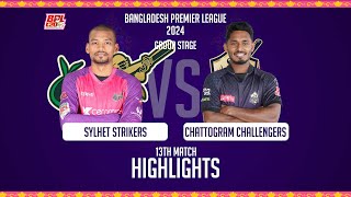 Sylhet Strikers vs Chattogram Challengers  Highlights  13th Match  Season 10  BPL 2024 [upl. by Hayne]