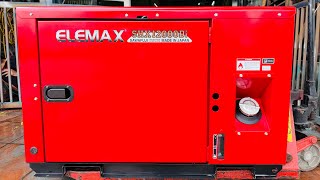 Đập thùng con máy dầu Elecmax 12kva 1pha zin 220v inventer mới 100 nhập nhật nguyên chiếc [upl. by Edan100]