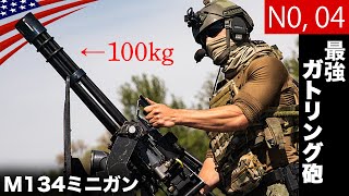 重量100kgガトリング砲【シュワちゃん片手持ち】毎秒100発の火力モンスターミニガン [upl. by Ayhdnas242]