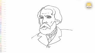 Ivan Turgenev drawing easy  Art tutorial  How to draw Ivan Turgenev step by step  artjanag [upl. by Steffin]