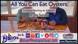 Stingaree Restaurant Crystal Beach Texas Fresh Caught Seafood and Holiday Hours [upl. by Lahcim]