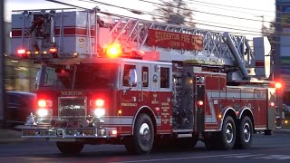 Perseverance Volunteer Fire Company of Souderton Tower 74 Responding 11223 [upl. by Brendis]