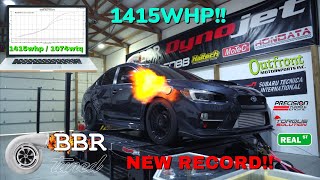 VA Bait Resets the SUBARU DYNO POWER Record 1415 WHP  1074 WTQ [upl. by Atoel]