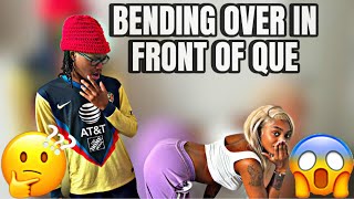 BENDING OVER IN FRONT OF QUE TO GET HIS REACTION 😳😍‼️ [upl. by Pazit]