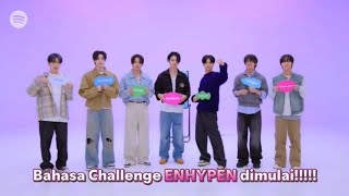 SPOTIFY 🎥 ENHYPEN ‘Bahasa Challenge’ With Spotify Indonesia Enhypen [upl. by Berke]