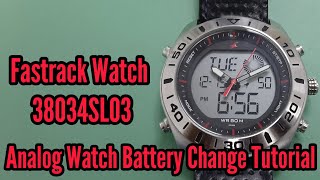 How To Change a Fastrack 38034SL03 Watch Battery and Time Setting  Watch Repair Channel  SolimBD [upl. by Nalod759]