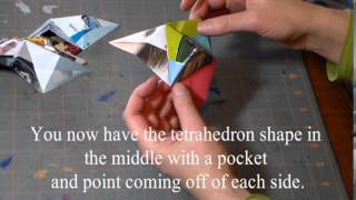 Polyhedron Origami Ball or Star Tutorial Unit Instructions Octahedron and Icosahedron [upl. by Reider]